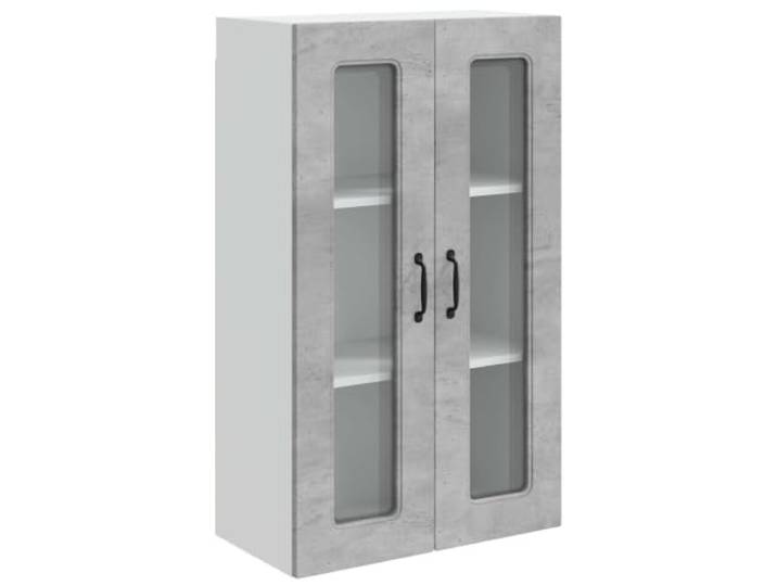 fsahslih Küchenwandschrank Betongrau, 2 Türen, Holzwerkstoff, 60x31x100 cm Vielseitiger Oberschrank für Küche und Essbereich: Praktische Wandmontage schafft Ordnung auf 3 Etagen ohne Stellfläche.