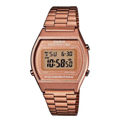 Chronograph CASIO VINTAGE, rosa (roségoldfarben), Armbanduhren, Damen, roségoldfarben, Chronograph, Quarzuhr, Armbanduhr, Damenuhr, Herrenuhr, Digitaluhr,Edelstahlarmband