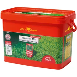 Wolf-Garten, Samen, Premiumrasen mit Dnger Rasensamen 6,4 kg 200 m (Rasensamen)