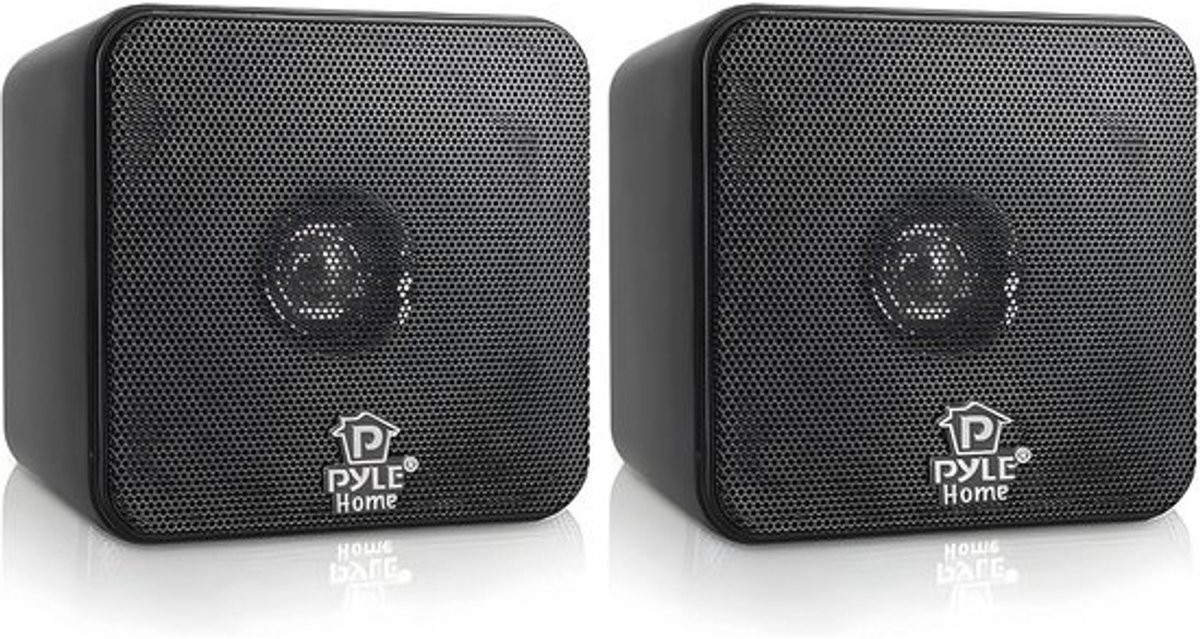Mini Box Boekenplank Speakers - 200 Watt - Compacte Actieve Boeksprekers - Zwart