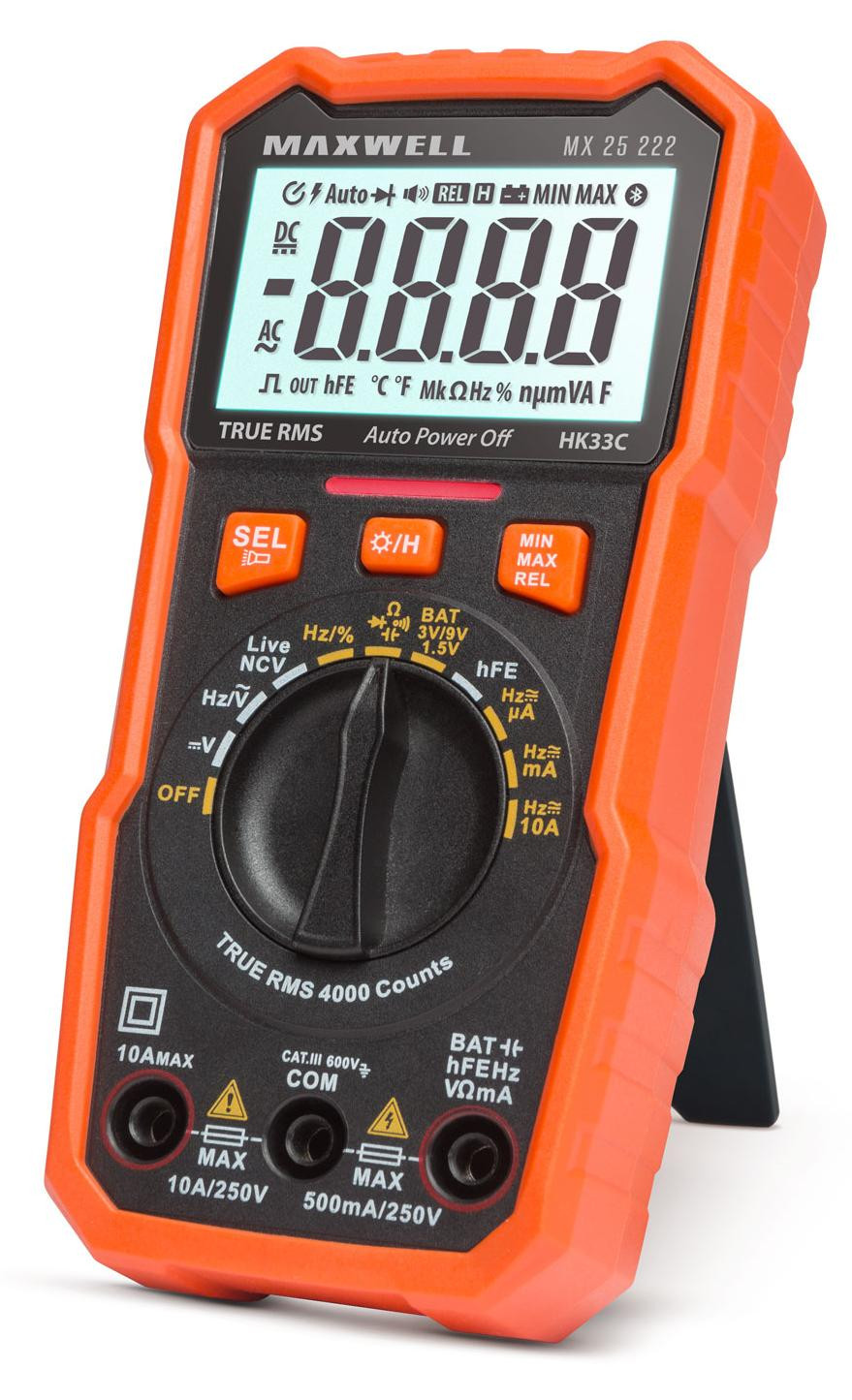 HomeShopXL Digitale multimeter met batterijtester, NCV-detectie en achtergrondverlichting [25222]