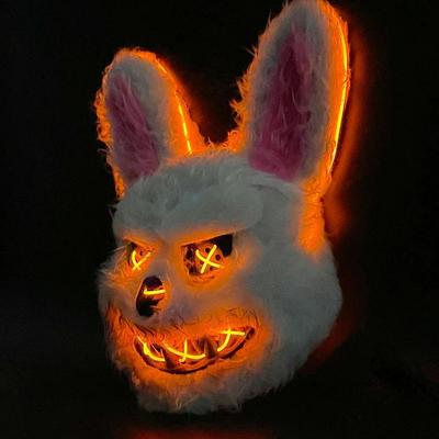Inspired Living LED Bloody Rabbit Glow Mask Horror Cosplay Light Up Halloween Mask rabbit