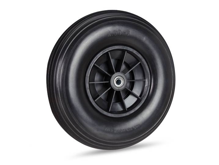 Schubkarrenrad Vollgummi 4.00-6 Schwarz