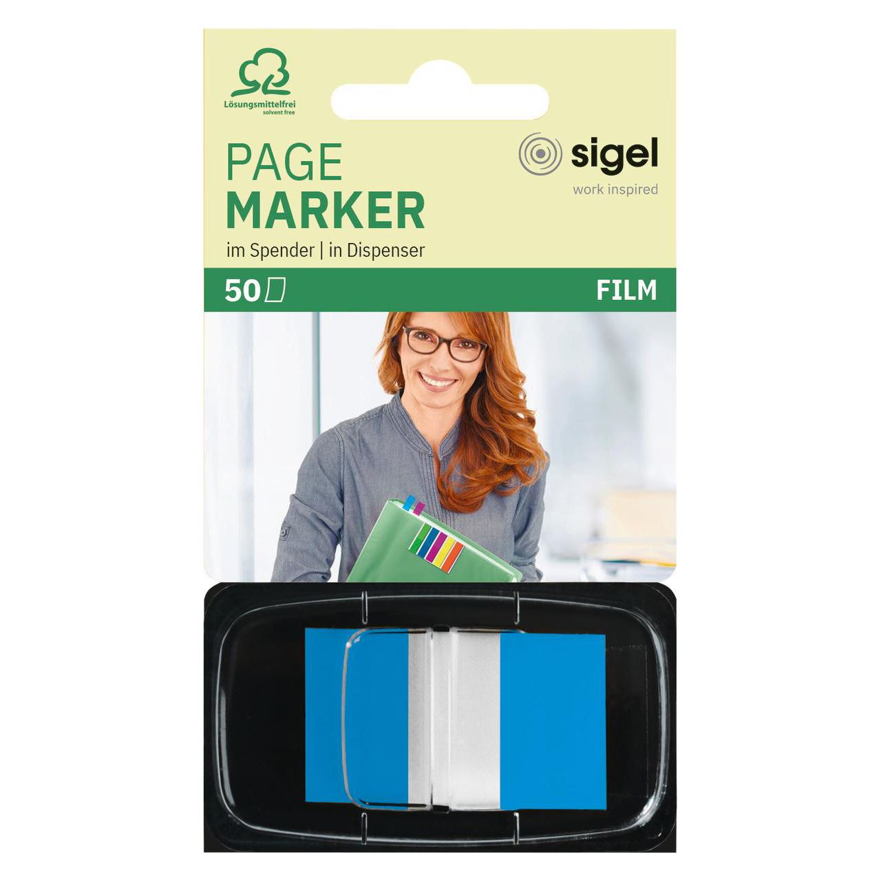 SIGEL Z-Marker Haftmarker blau 50 Streifen