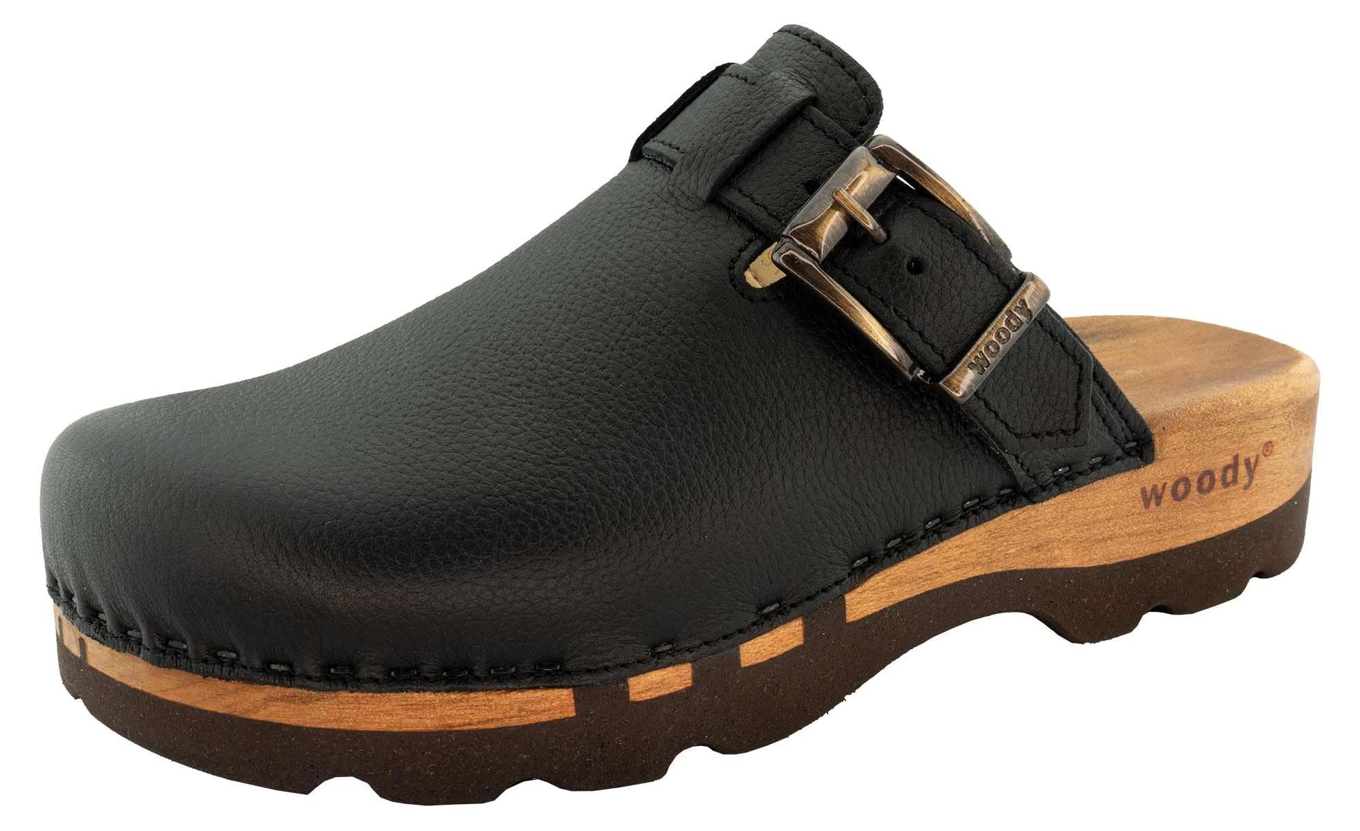 woody Herren Lukas Clog, Schwarz, Größe 50