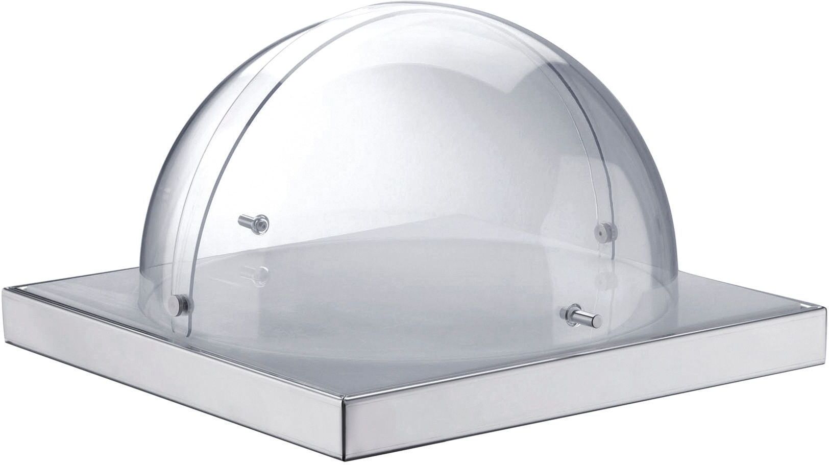 Abert Portaformaggi-Affettati Tondo Refrigerato Inox 18/10 38 x 38 H. 23 cm Square