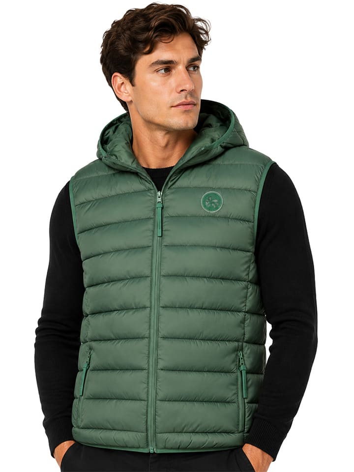 Geographical Norway Steppweste "Vamiglobe" in Grün - M