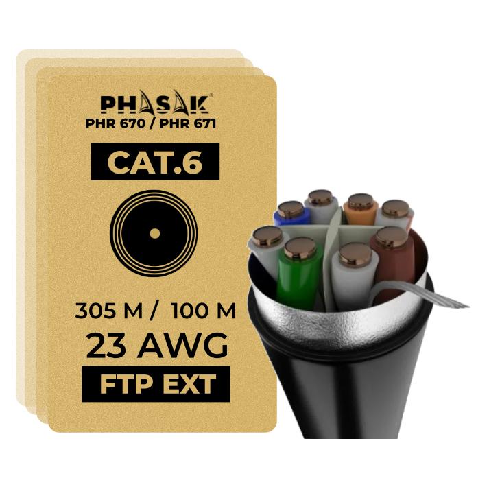 Phasak PHR 670 (F/FTP, CAT6, 305 m) (PHR 670)