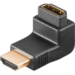 GOOBAY 68782 - Adapter, HDMI Stecker auf HDMI Buchse, 90°, oben