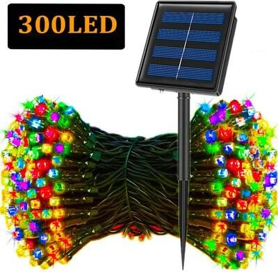 Inspired Finds Solar LED Fairy String Lights Outdoor Waterproof Solar Christmas Lights With 8 Lighting Modes 100led