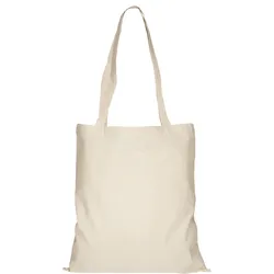 Baumwolltasche - OEKO-TEX 100 zertifiziert | mit zwei langen Henkeln | 38x42cm | Jutebeutel | Einkaufstasche | unbedruckt, natur