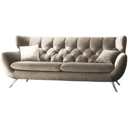 KAWOLA Sofa CHARME 2-Sitzer Velvet sand