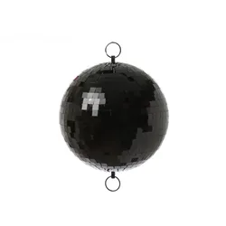 SATISFIRE Spiegelkugel 20cm schwarz Discokugel für Werbe-Dekozwecke Schaufenster
