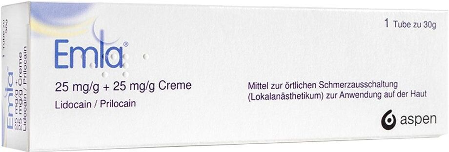 Emla 25 mg/g + 25 mg/g Creme 30g