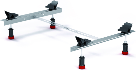 Mepa Wannenfuss WSuni 110015 mit ADS, für Stahlbadewannen bis 180x80 cm