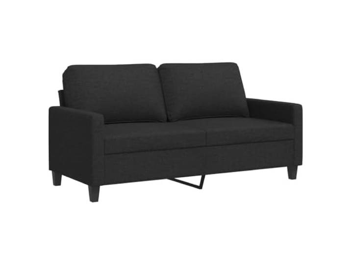 vidaXL 2-Sitzer-Sofa Schwarz 140 cm Stoff