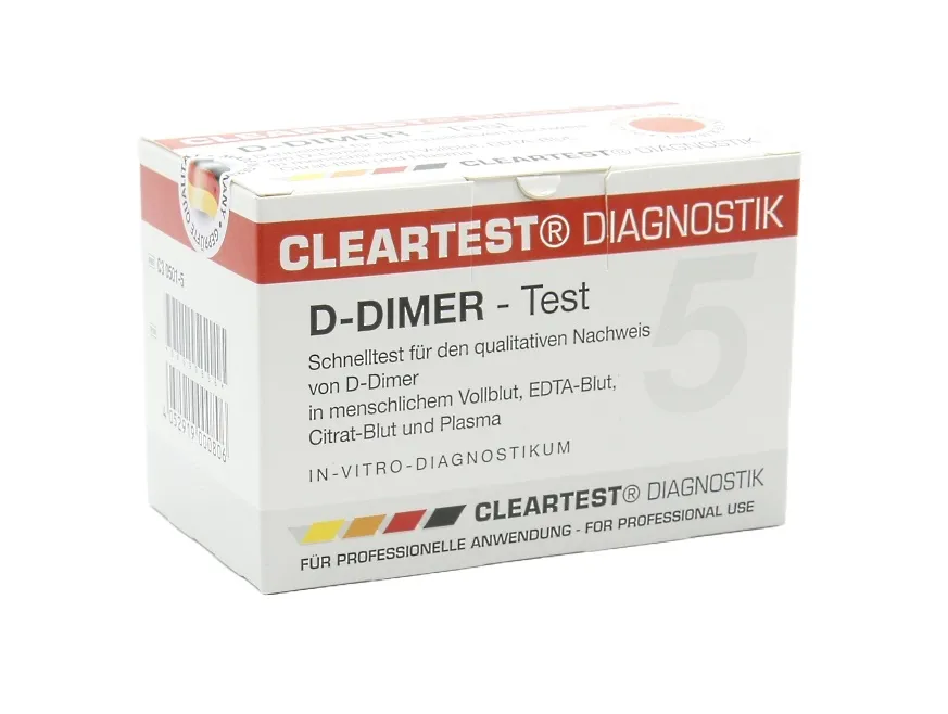 Servoprax GmbH Cleartest D-Dimer Schnelltest mit Pufferlösung – 5 Testkassetten C30501-5