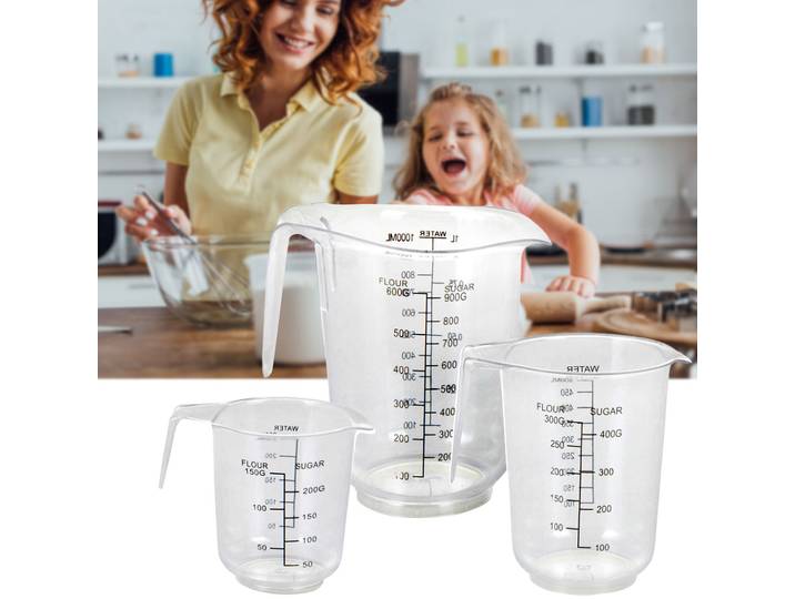 3er-Set Messbecher, 1000ml, 500ml und 250ml