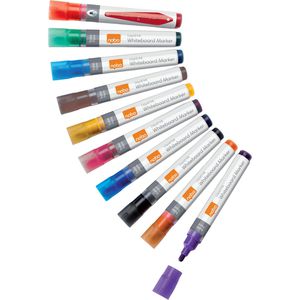 Nobo Whiteboardmarker Liquid Ink, Rundspitze, Strichbreite 3mm, abwischbar, 10 Stück