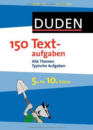 Timo Witschaß - Duden - 150 Textaufgaben 5. bis 10. Klasse: Alle Themen. Typische Aufgaben - Preis vom 14.10.2026 23:07:16 h