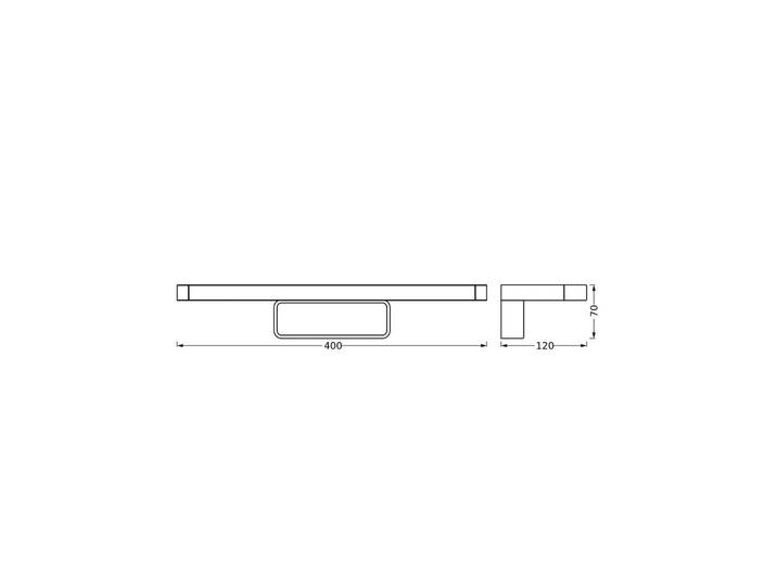 OSRAM Wandleuchte ORBIS DISC BAR, schwarz, für Badezimmer, Aluminium, Modern