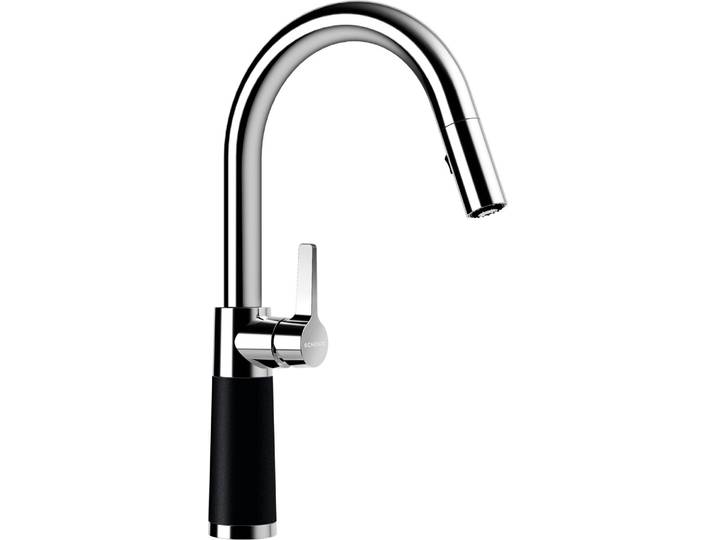 Küchenarmatur SCHOCK SC-520 SB , schwarz (puro), B:20cm H:37,7cm Ø:5,2cm, Messing, Armaturen, Küchenarmatur, ausziehbar, Strahl-Brause, Rückflussverhinderer, Schwenkbereich 120