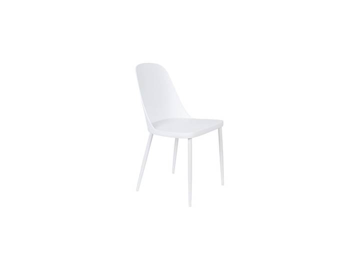 Chaise en polypropylène blanc, pieds acier thermolaqué, coque env