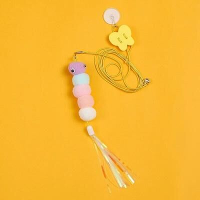 Uplift Essentials Hanging Doorway Elastic Teaser Hands Free Interactive Swing & Pounce Toy style B