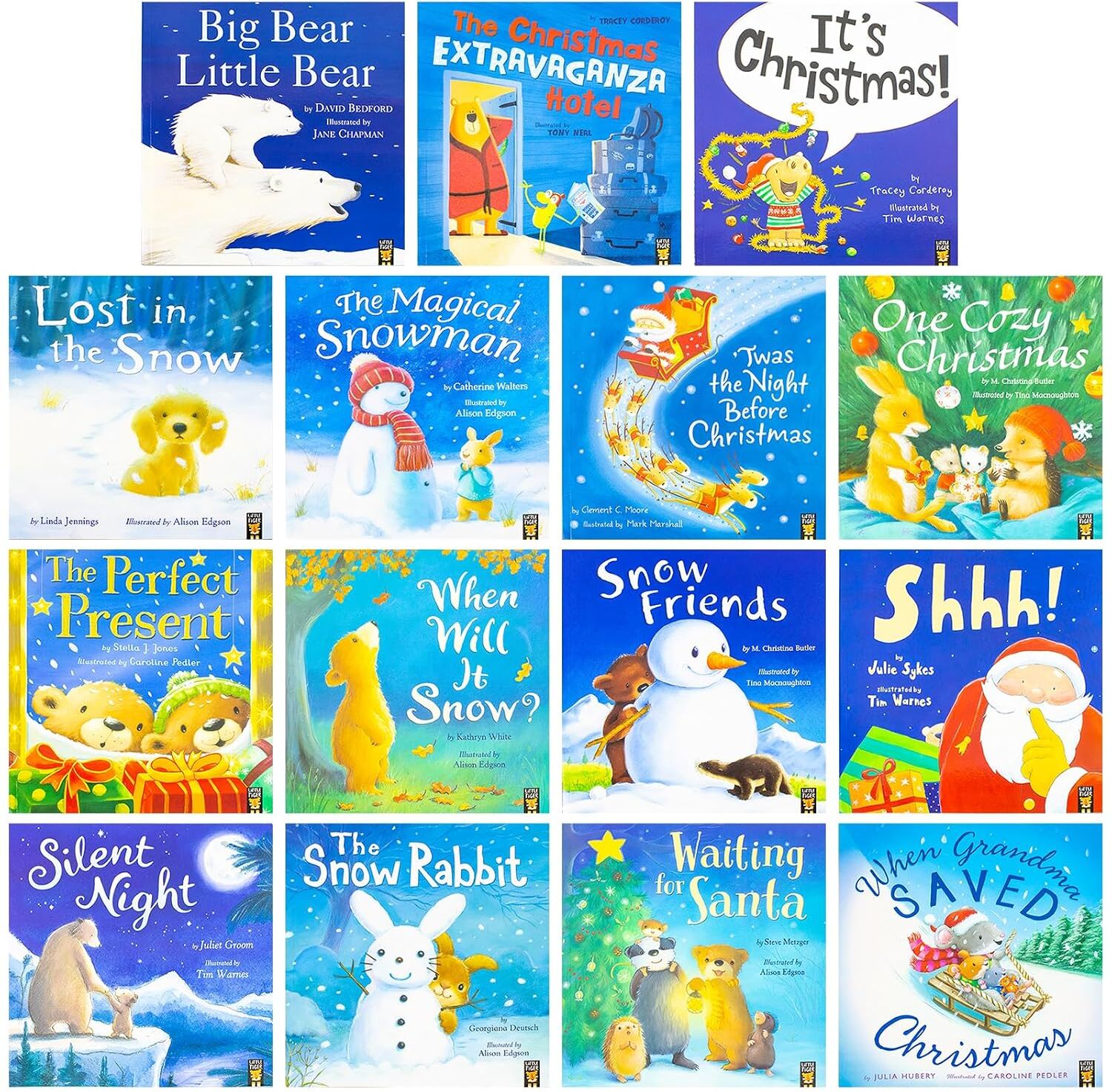 My Holiday Box 15 Books Collection Set - Fifteen Winter & Christmas Stories - Little Tiger - Paperback - Ages 3-5 - Festive Gift Box Set