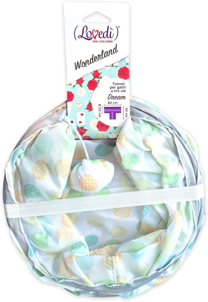 LOVEDI Lovedì Gioco Tunnel Wonderland Dream per Gatti 80X25CM