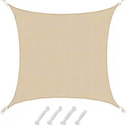 UV Sonnensegel Wasserdurchlässig 5x5 - Viereckig - Sonnenschutz Garten Terrasse