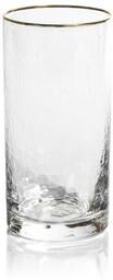 Zodax Cappelletti Hammered Highball Glasses, Set of 4