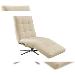KAWOLA Relaxliege LETICIA motorisch mit Akku Stoff beige