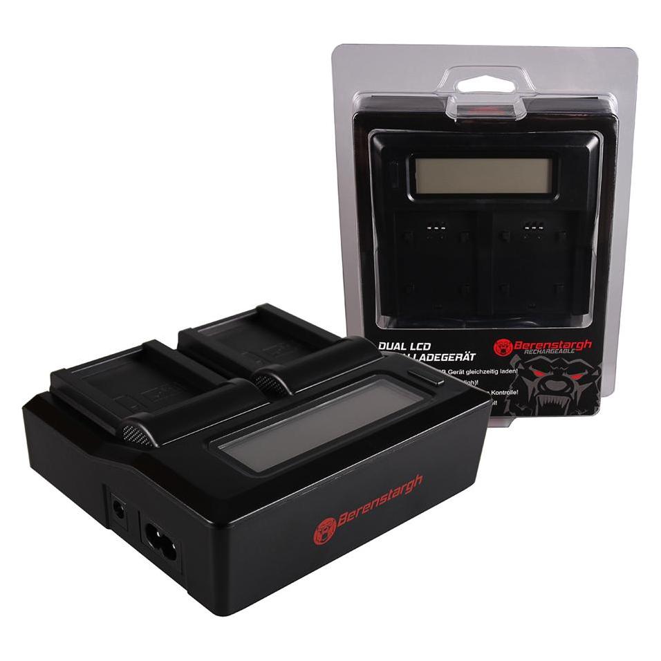 Berenstargh Dual LCD USB Ladegerät f. Canon LP-E17 EOS 750D 760D 8000D Kiss X8i Rebel Rebel T6i Rebe (Kamera Akku Ladegerät) (61064207)