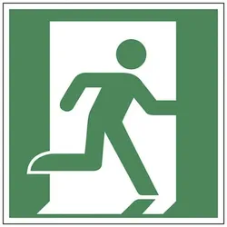 LimarLite Rettungszeichen »Notausgang rechts (nur in Verbindung mit Richtungspfeil) [E002] grau, 15x15 cm