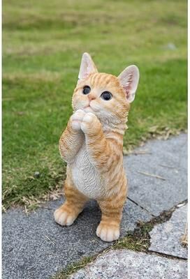 Hi-Line Gift Ltd. Playing Orange Tabby Kitten Statue