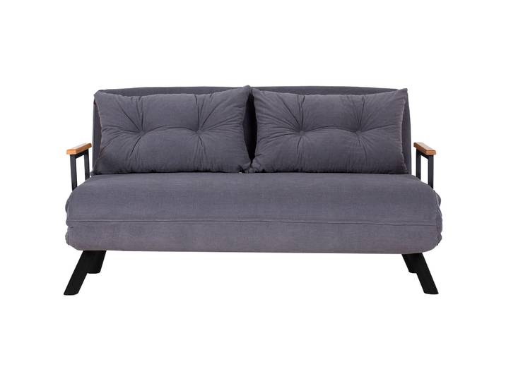 Bettsofa Foldbar grau Polyester B 133 T 50 cm