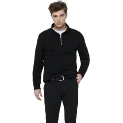 Only & Sons Herren Pullover ONSCERES HALF ZIP SWEAT - Regular Fit - 22019055 Silver Lining - XL
