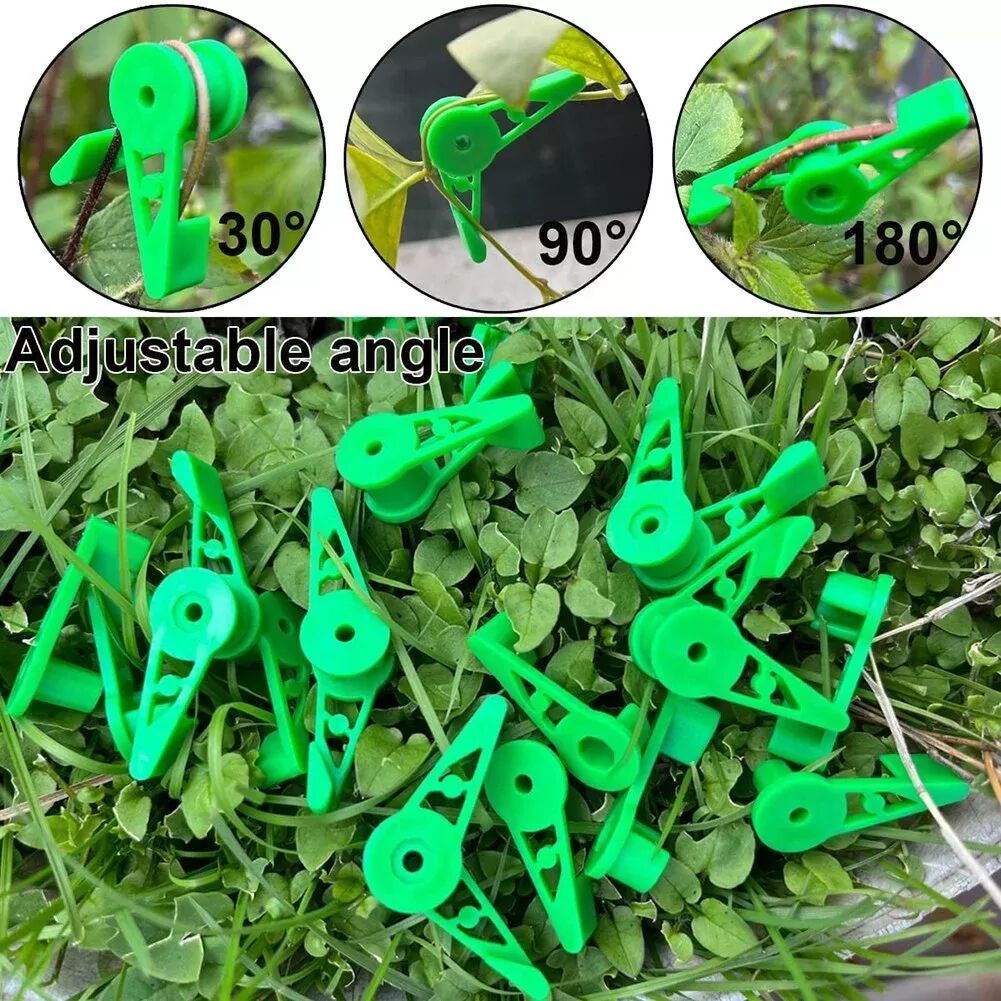 INF 360 Grad verstellbare Pflanzentrainer-Clips Grasfarbe