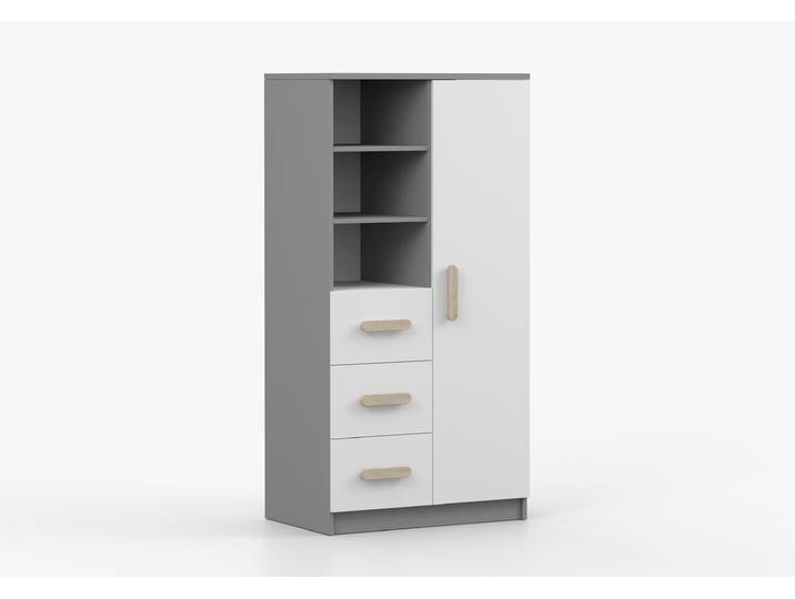 Regal JONAS II 05 80 cm Grau Weiß Sonoma Eiche