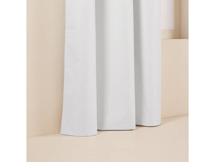 Doublure à galon fronceur occultante blanc 144x280 cm