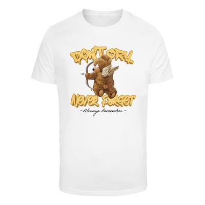 T-Shirt MISTERTEE "MisterTee Herren Don't cry never forget Tee", Herren, Gr. L, weiß, 100% Baumwolle, bedruckt, normal, Rundhals, Shirts T-Shirt
