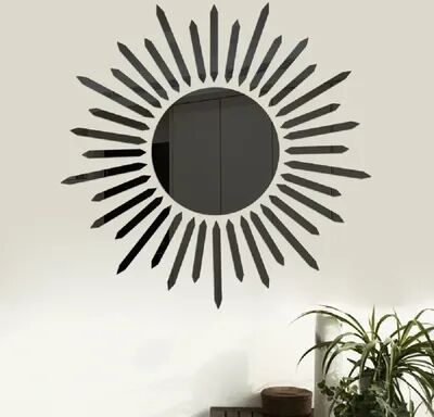 Perfect Picks Market Sunflower Wall Sticker Acrylic Mirror Wall Decor Self Adhesive Floral Accent 9