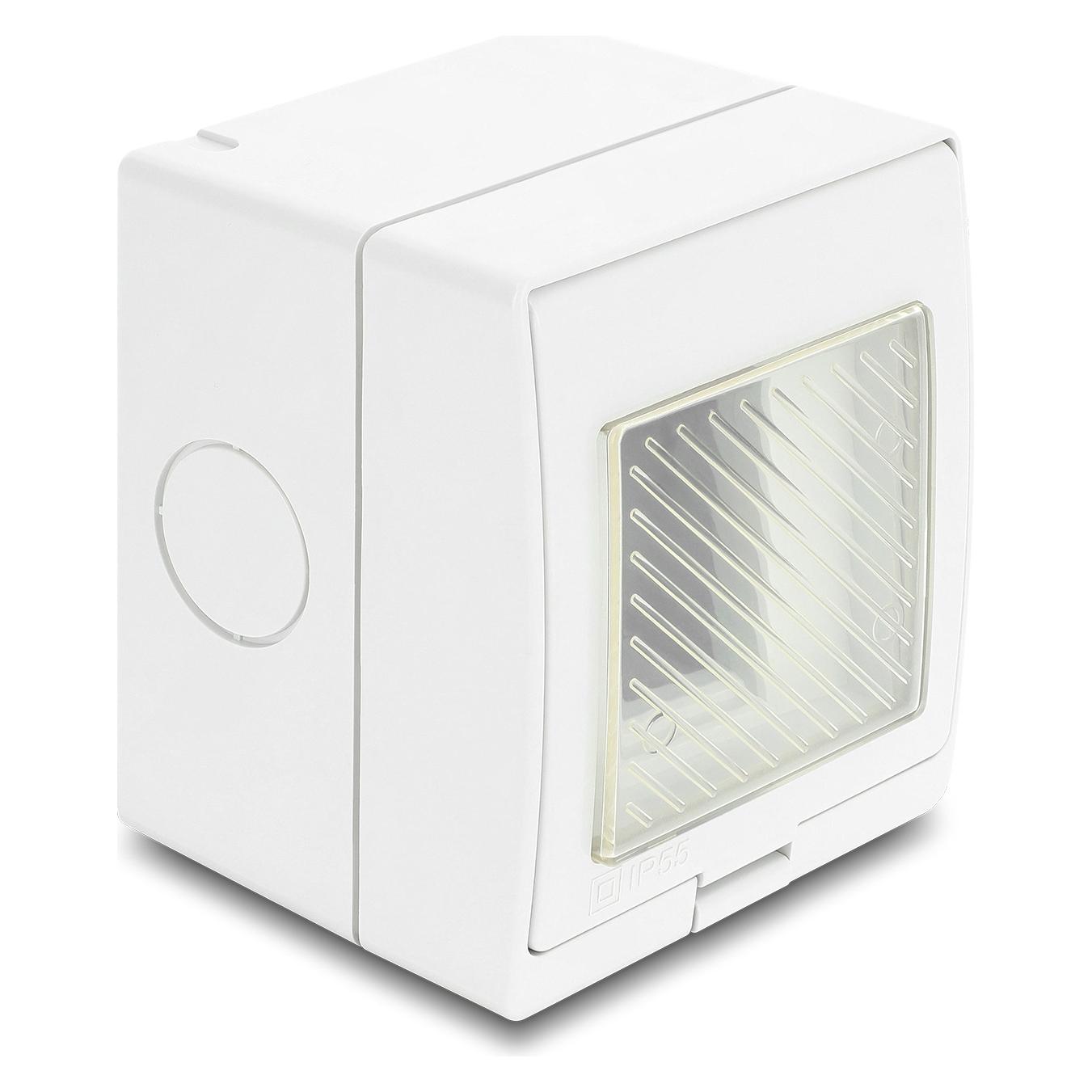 Delock Easy 45 Aufputzgehäuse 1 Port IP55 wasserfest, Kunststoff, grau (Gehäuse) (429608)
