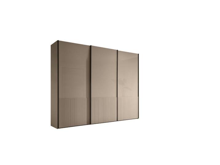 Dieter Knoll Schwebetürenschrank, Champagner, Glas, 6 Fächer, 300x236x67 cm, umfangreiches Zubehör erhältlich, in verschiedenen Größen erhältlich, Schlafzimmer, Kleiderschränke, Schwebetürenschränke