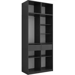 Vicco, Kleiderschrank, Kleiderschrank Elmo, Anthrazit, 50 x 40 cm 3er Set (50 x 50 x 40 cm)