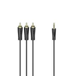 hama 00205154 Verbindungskabel, 3,5-mm-Klinken-Stecker 4-pol. - 3 Cinch-Stecker, 1,5 m