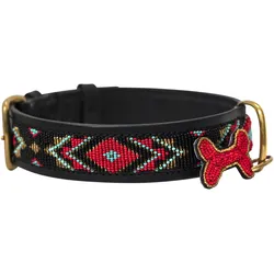 Kampuni Hundehalsbånd Terese rød x-large, 71x3,8 cm (Hund), Halsband + Leine