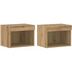 vidaXL TV-Schränk 2 pcs Eiche handwerklich 40 x 30 x 30 cm