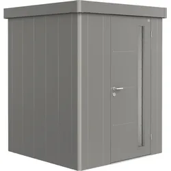 Biohort Gerätehaus Neo 180 x 180 cm (1A) Einfarbig Einzeltür quarzgrau-metallic